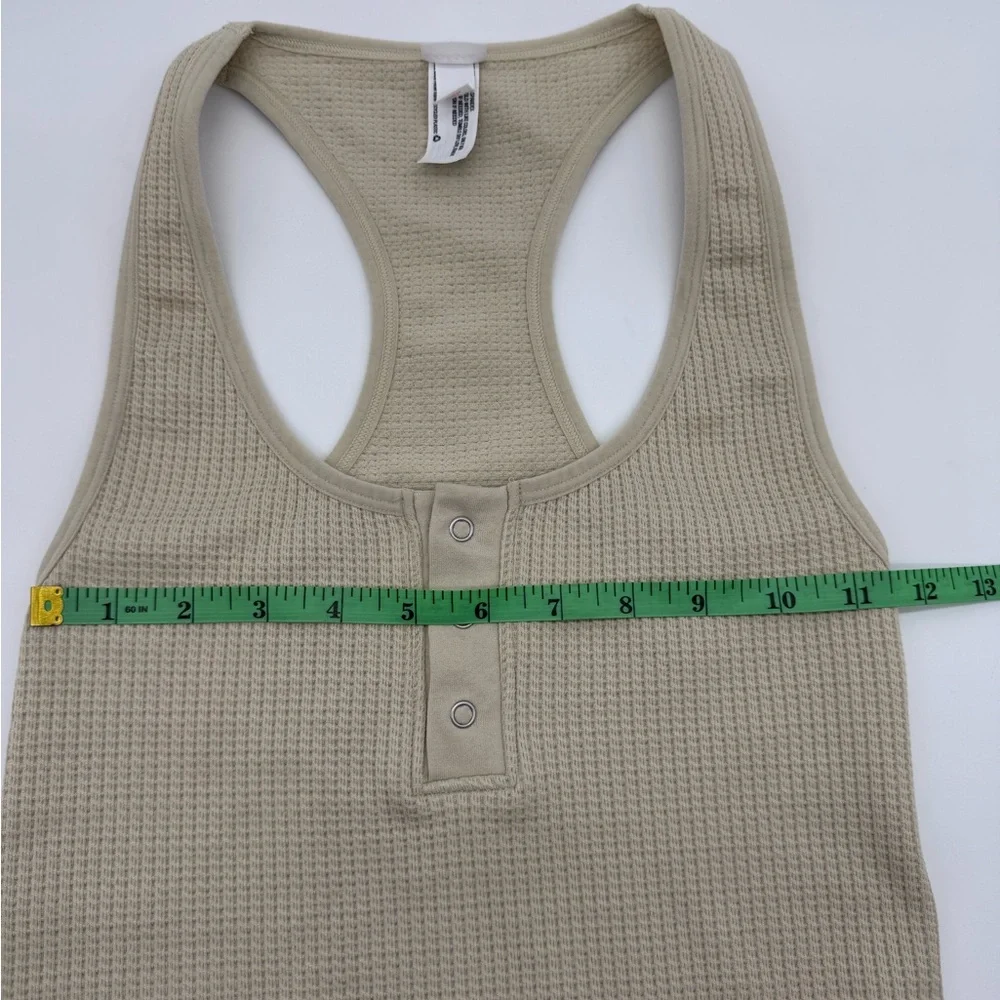 Women's Tan Scoop Neck Racer‎ Back Sleeveless Bodysuit, XS